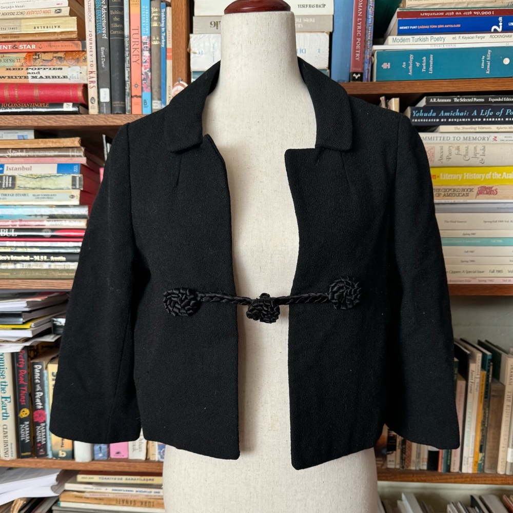 60s Vintage Black Boucle Jacket